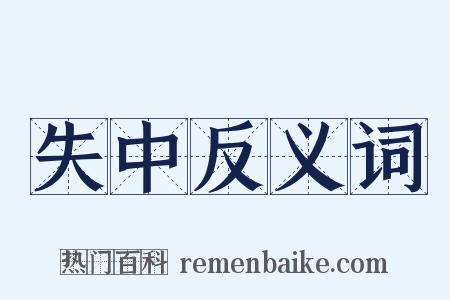 失中反义词是什么意思的图片